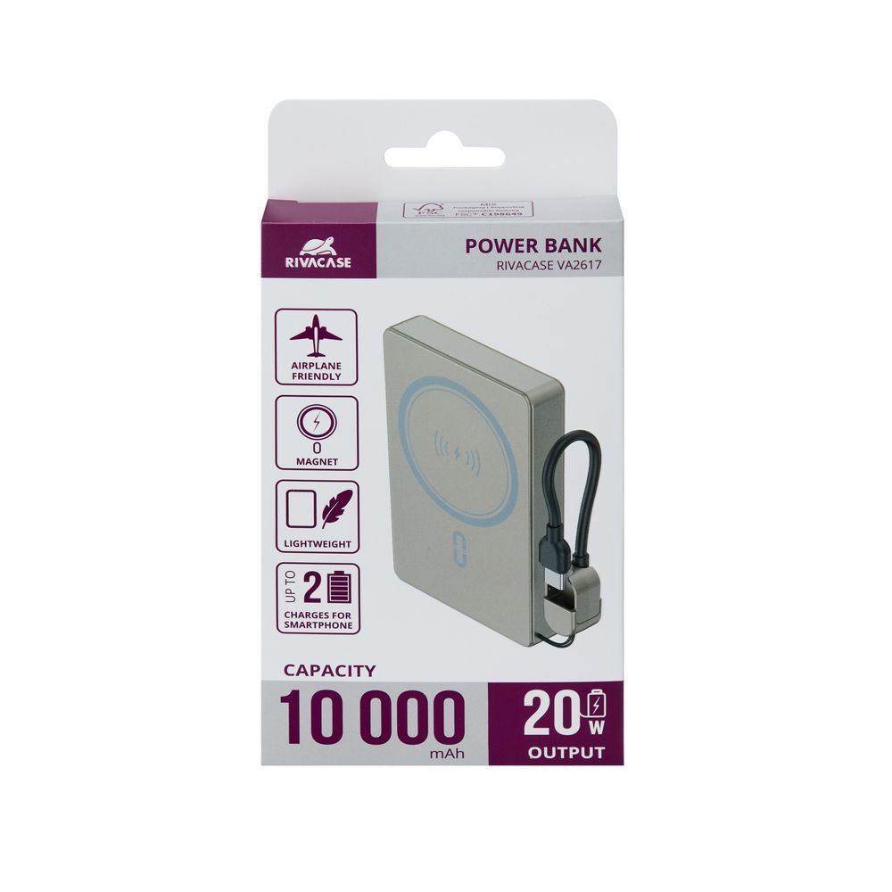 RivaCase Rivapower VA2617 10000mAh PowerBank Grey