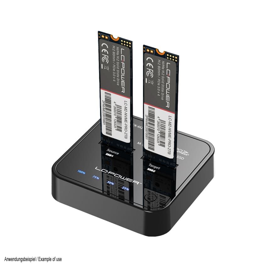 LC Power LC-DOCK-M2-NVME-V2 Docking station for two NVME M.2 SSDs