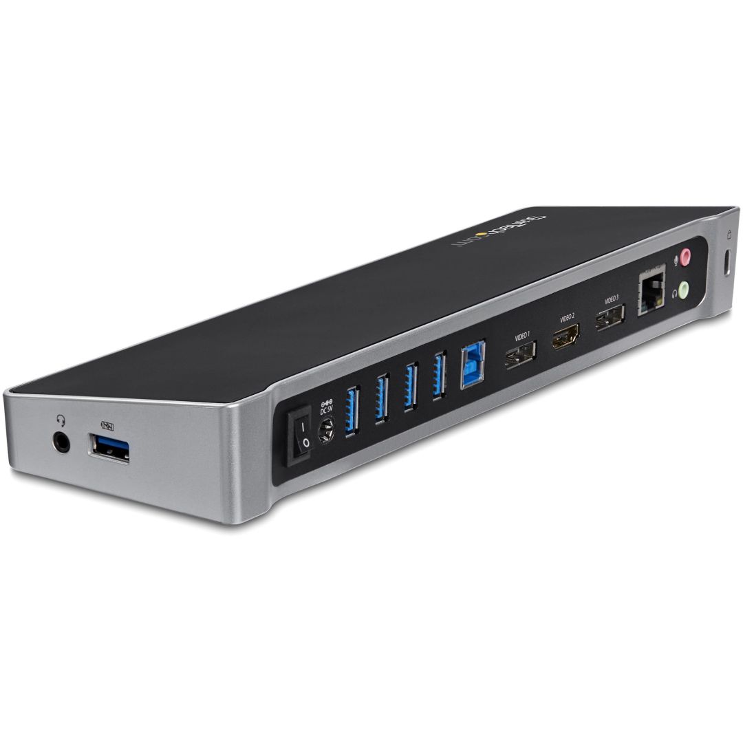 Startech Triple Monitor USB 3.0 Docking Station with 2x 4K DisplayPort & HDMI - 5 Port USB-A Hub