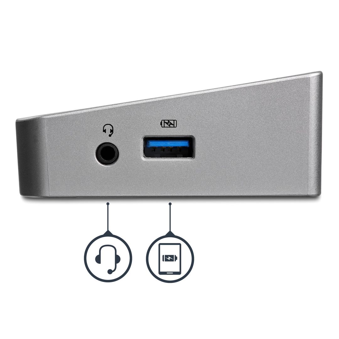 Startech Triple Monitor USB 3.0 Docking Station with 2x 4K DisplayPort & HDMI - 5 Port USB-A Hub
