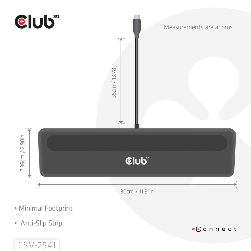 Club3D CSV-2541 12‑1 USB‑C Triple Display PD 100W Docking Station + Charger