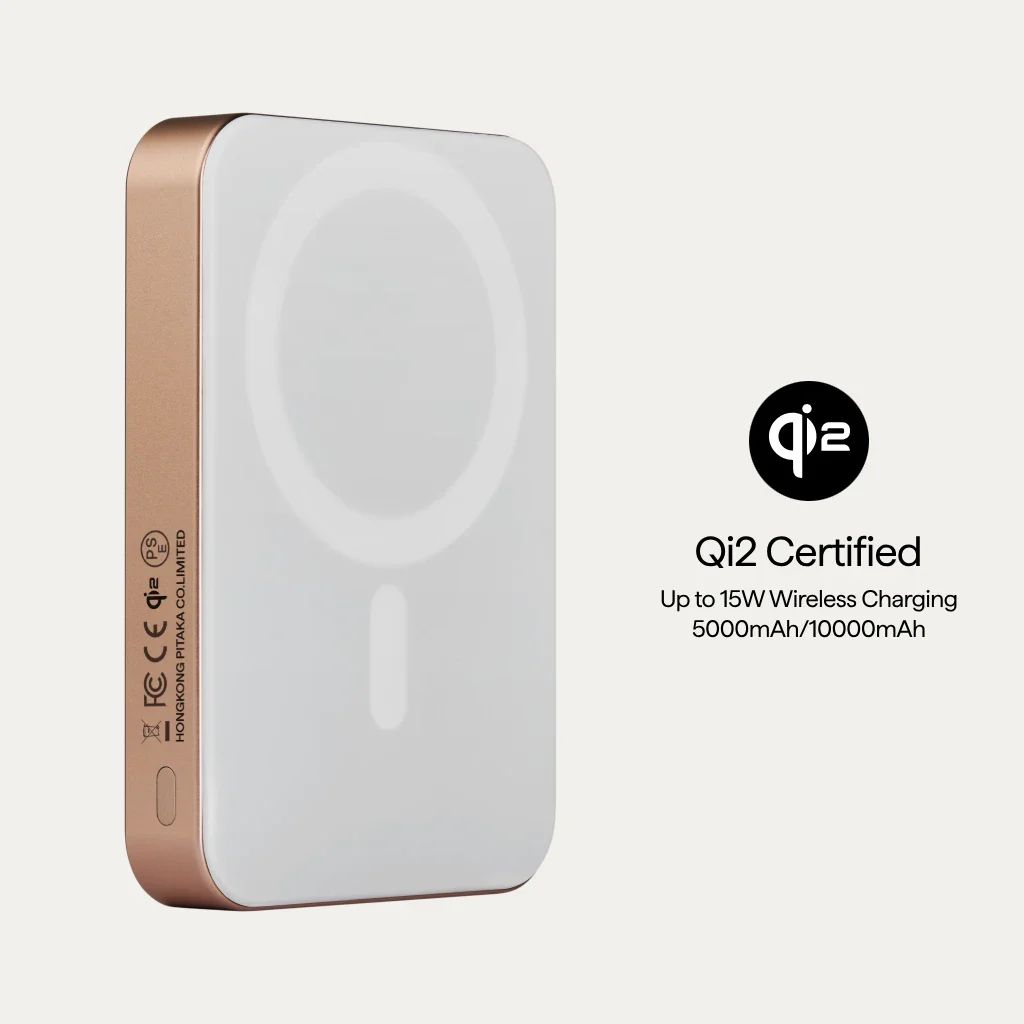 Pitaka Qi2 10000mAh Power Bank Golden Glint