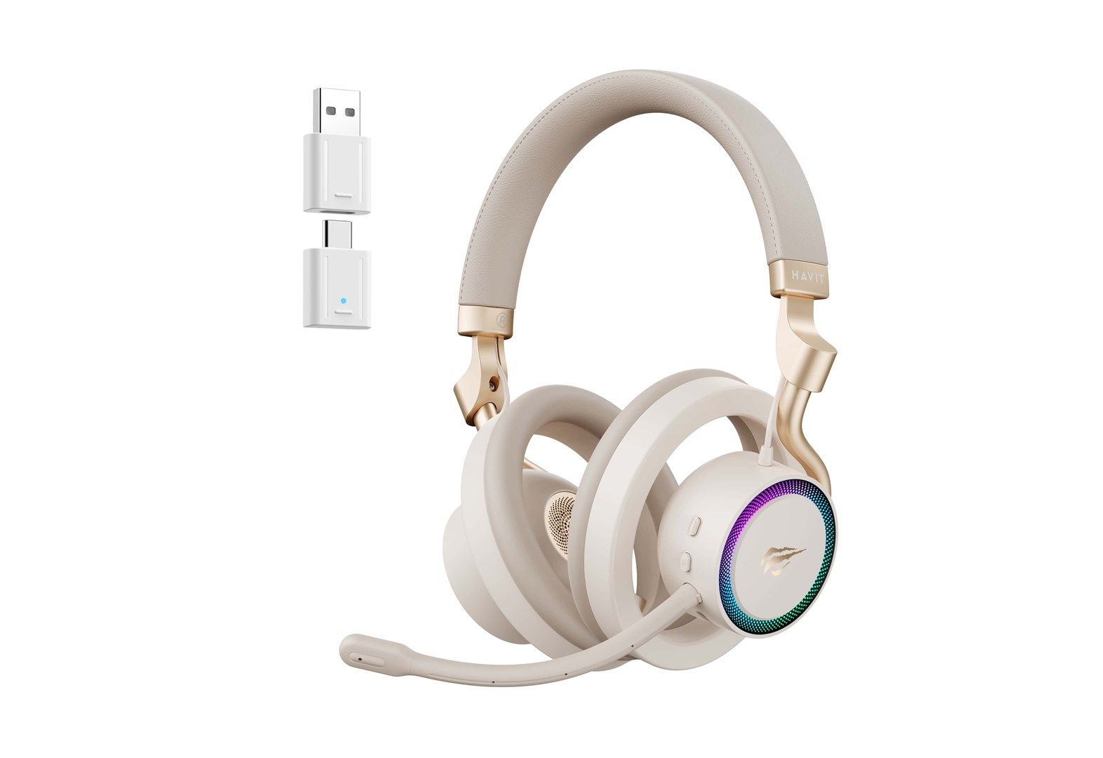 HAVIT Gamenote FUXI-H8 Wireless Gaming Headset Gold