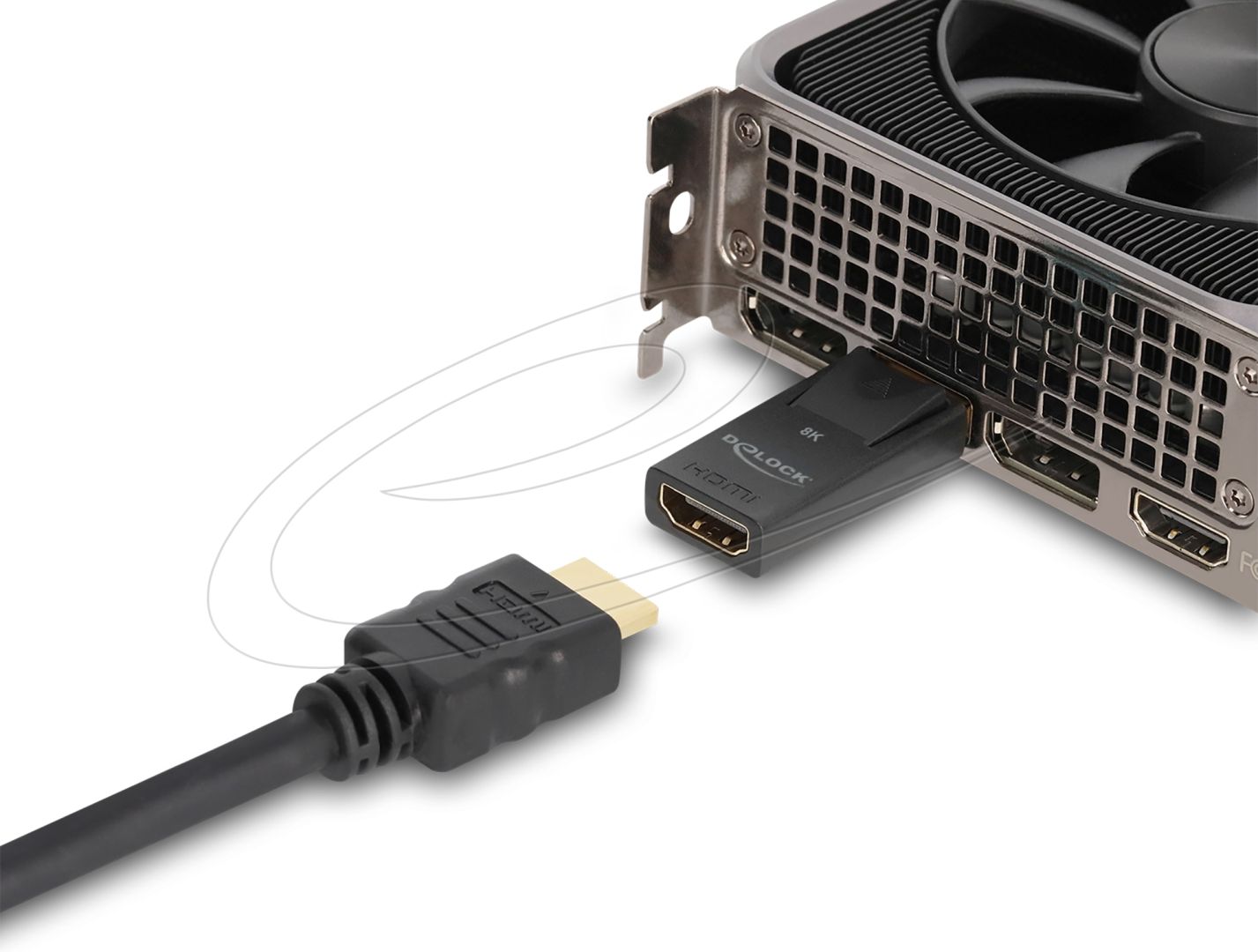 DeLock Active DisplayPort 1.4 to HDMI Adapter 8K with HDR Black