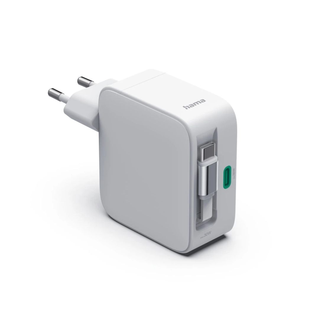 Hama Fast Charger GaN 2xUSB-C PD 30W White
