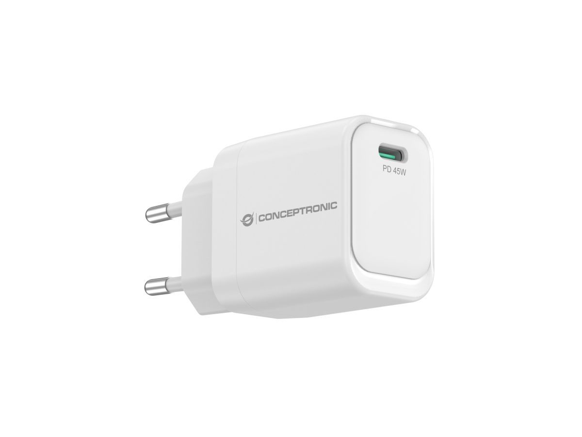 Conceptronic  ALTHEA19W45 1-Port 45W GaN USB-C PD Charger White