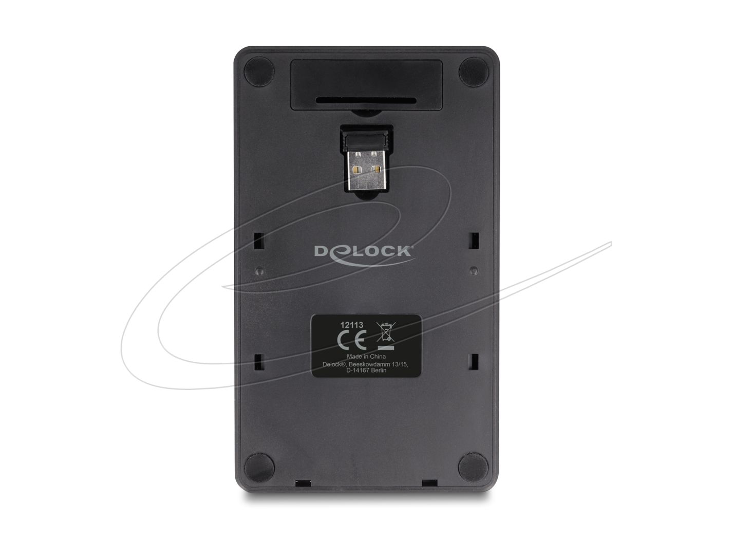 DeLock 2in1 Wireless Numeric Keypad Black