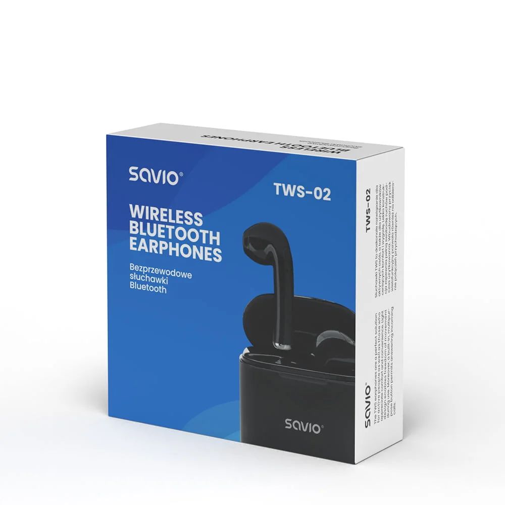 Savio TWS-02 Bluetooth Headset Black