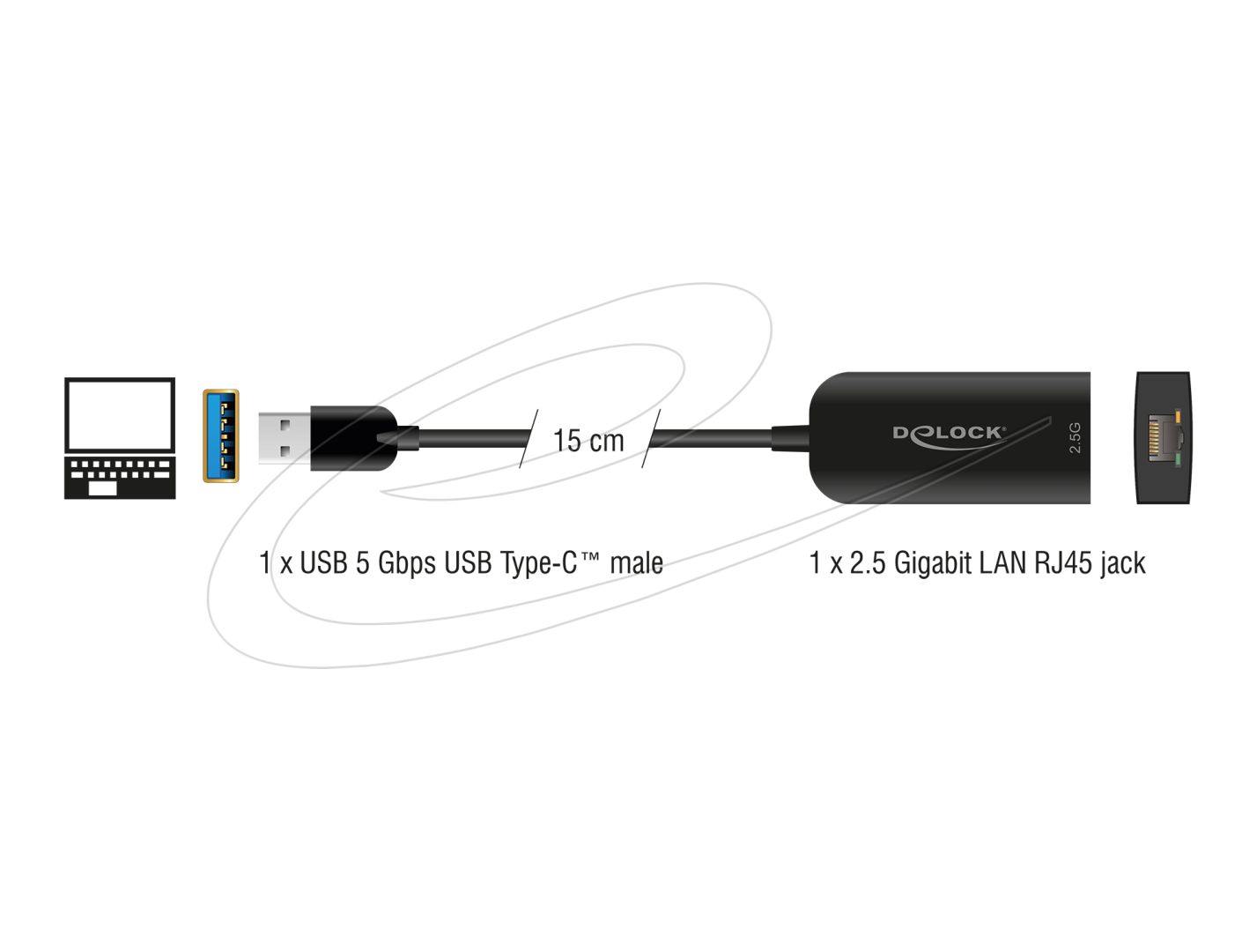 DeLock 2,5 Gigabit LAN USB Adapter
