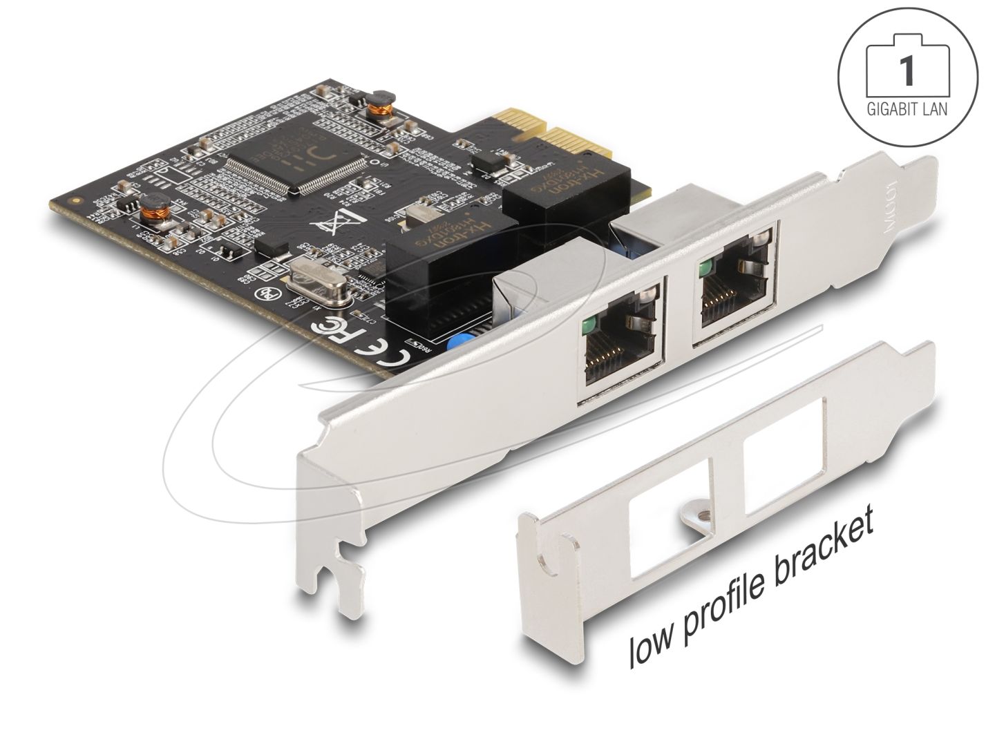 DeLock PCI Express Network Card Gigabit LAN 2xRJ45