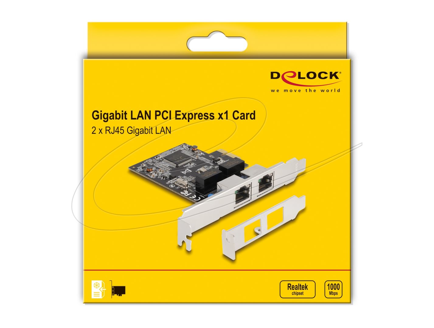 DeLock PCI Express Network Card Gigabit LAN 2xRJ45