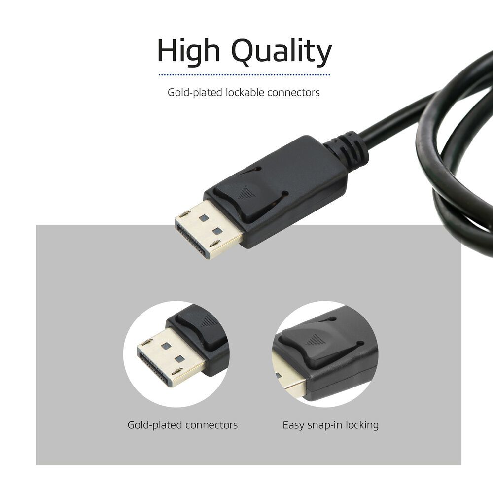 ACT DisplayPort 1.4 cable 8K 0,5m Black
