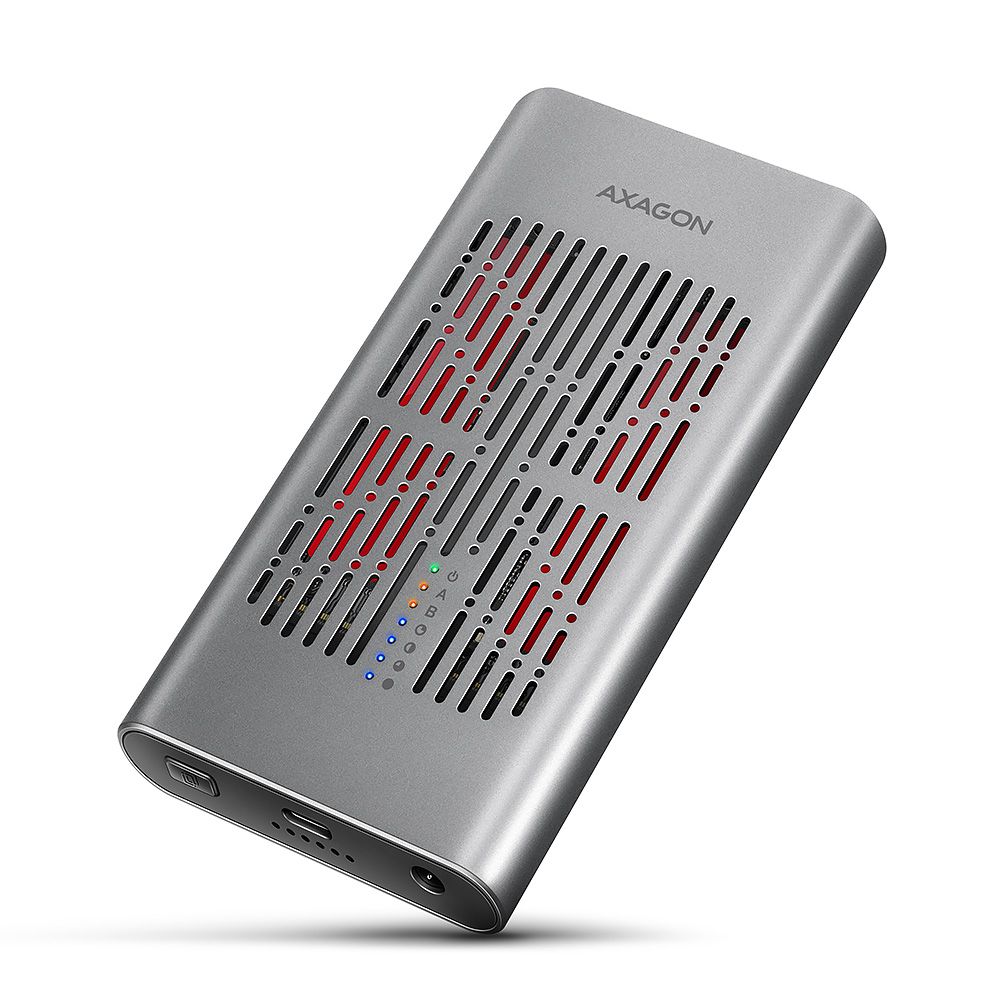 AXAGON EEM2-20GD USB-C 20Gbps Dual M.2 NVMe SSD Clone Mastert Enclosure