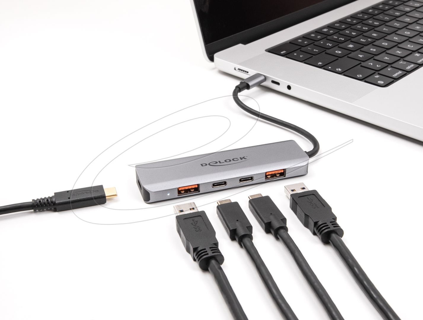 DeLock 5-portos USB3.0 HUB Grey