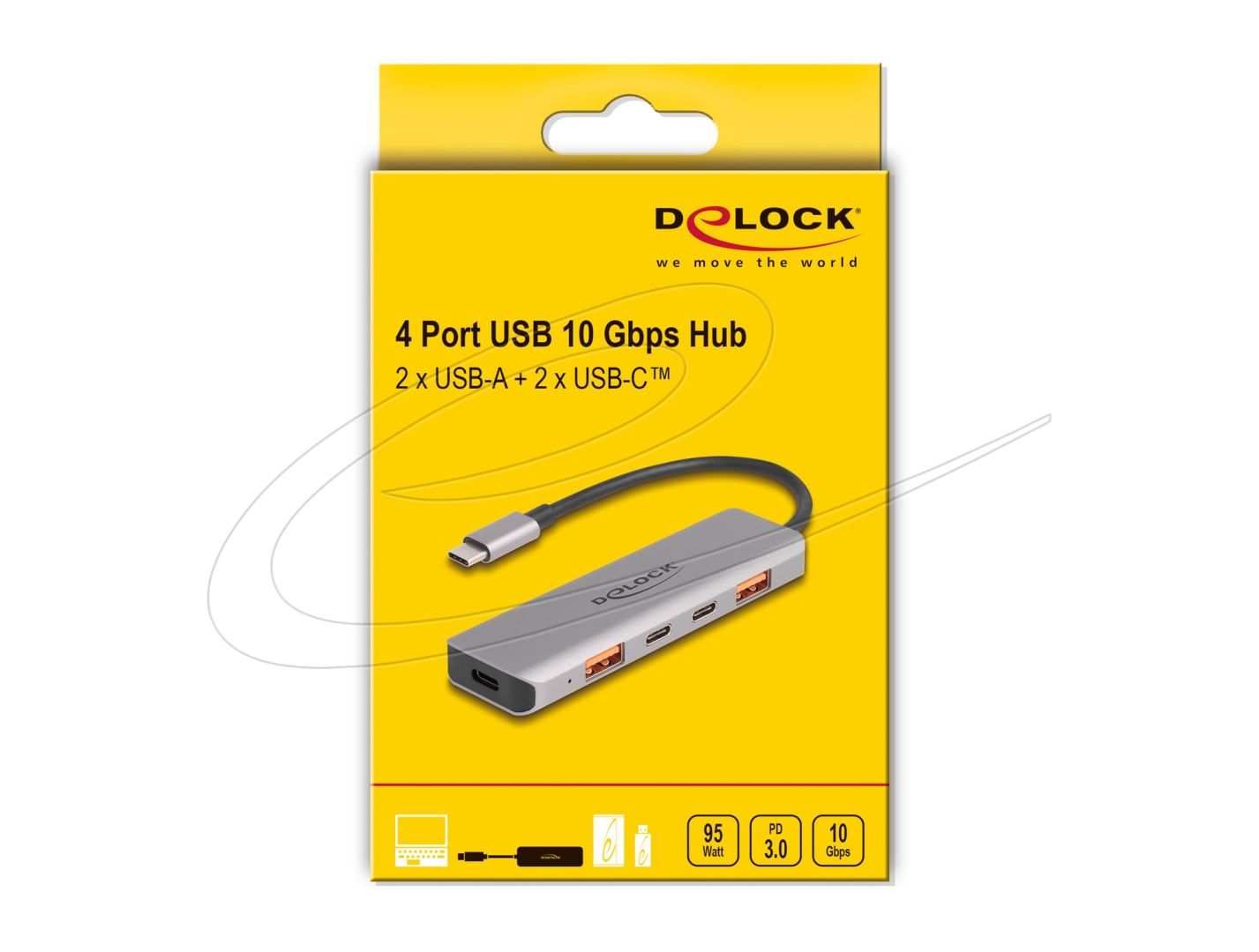 DeLock 5-portos USB3.0 HUB Grey