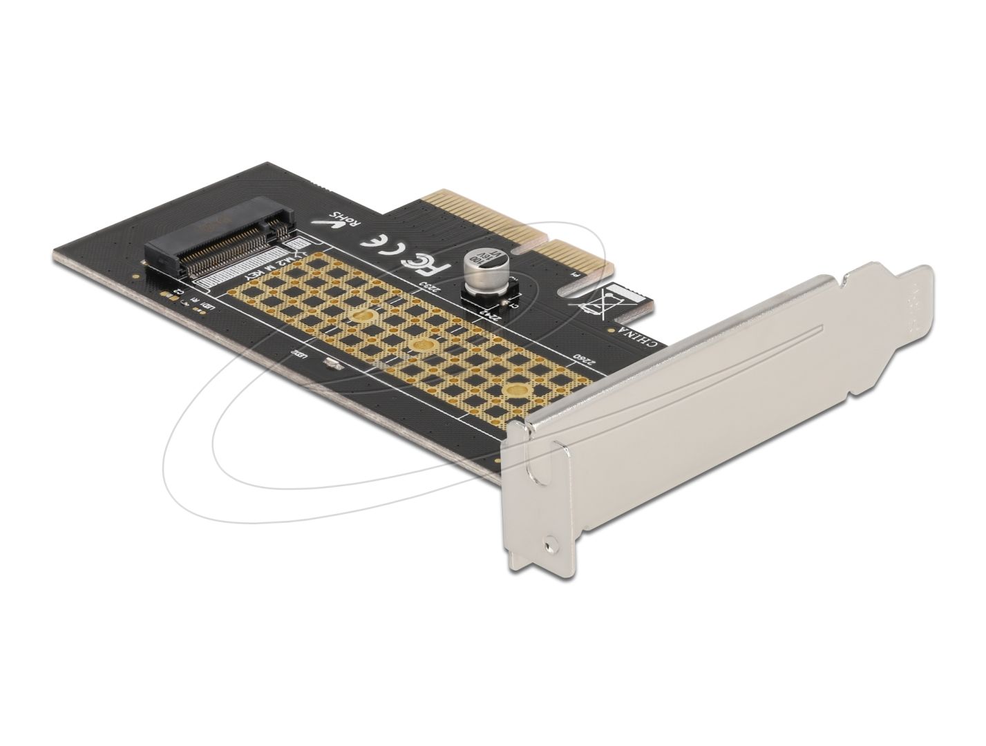 DeLock PCI Express x4 Card to 1xInternal NVMe M.2 Key M 80 mm LP