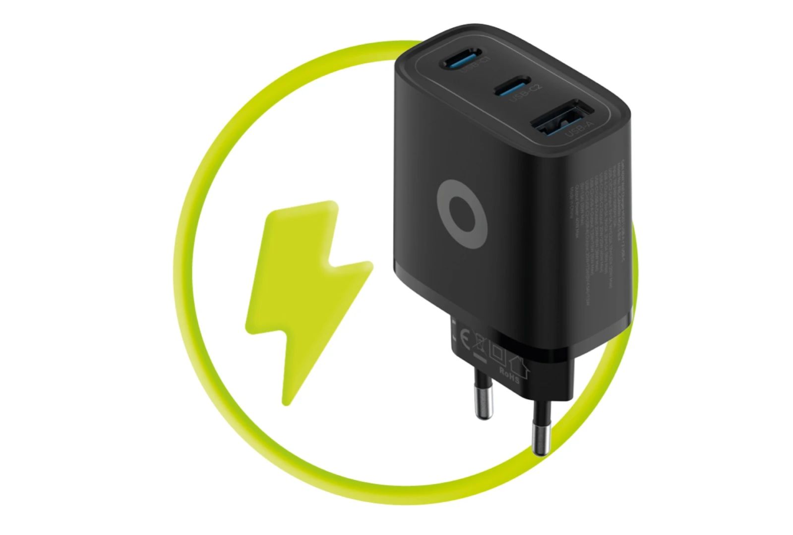 Mobile Origin Mobile Origin GaN 40W Wall Charger MO13, black 1 USB-A + 2 USB-C Black