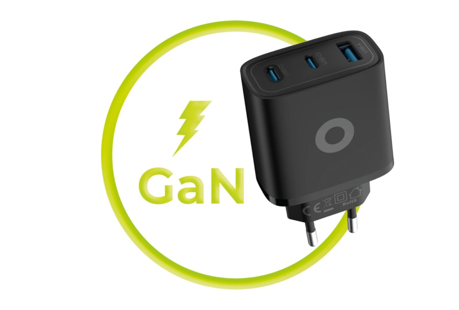 Mobile Origin Mobile Origin GaN 40W Wall Charger MO13, black 1 USB-A + 2 USB-C Black