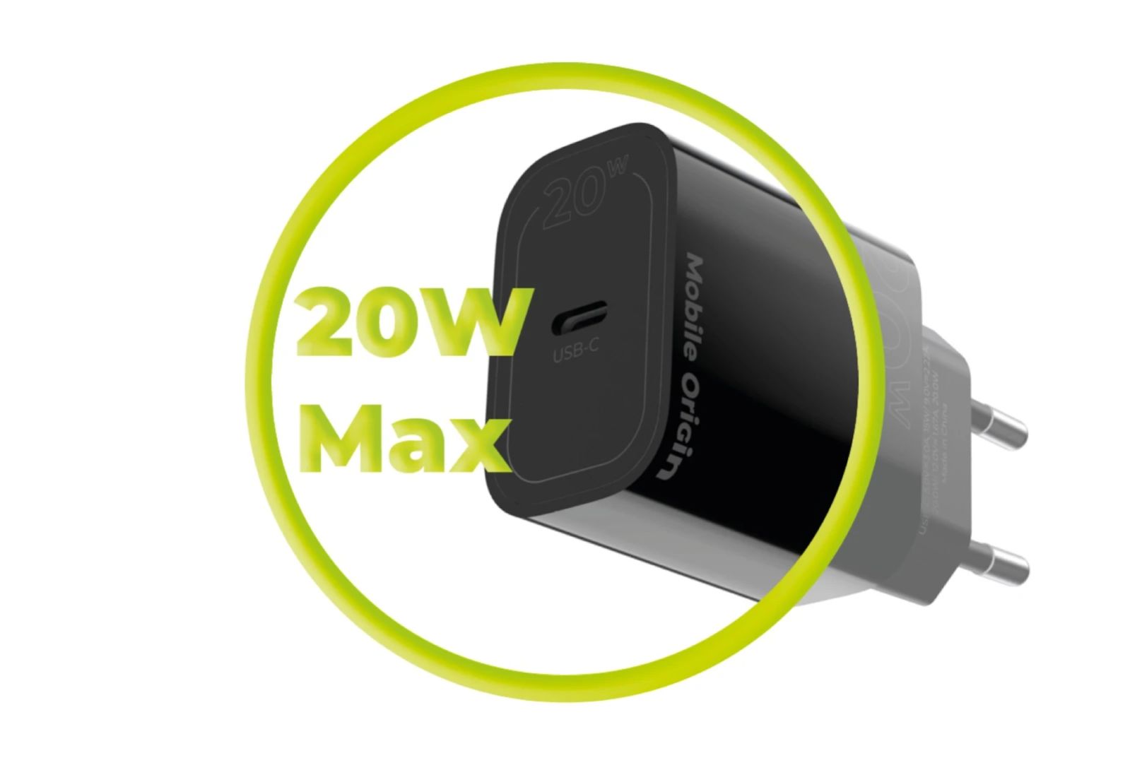 Mobile Origin PD20W Wall Charger MO11 1USB-C Black