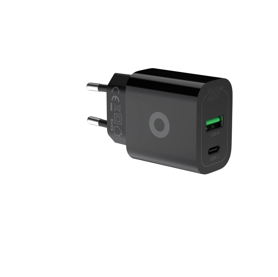 Mobile Origin Wall Charger MO12 PD20W - USB-A + USB-C Black