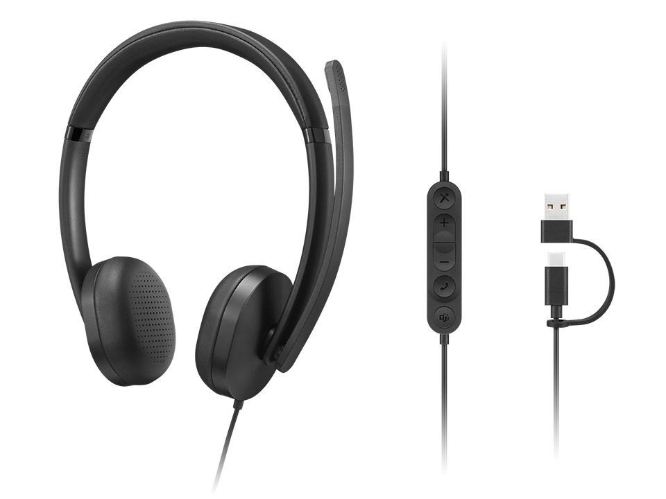 Lenovo Wired VOIP Teams Headset 5000 Black