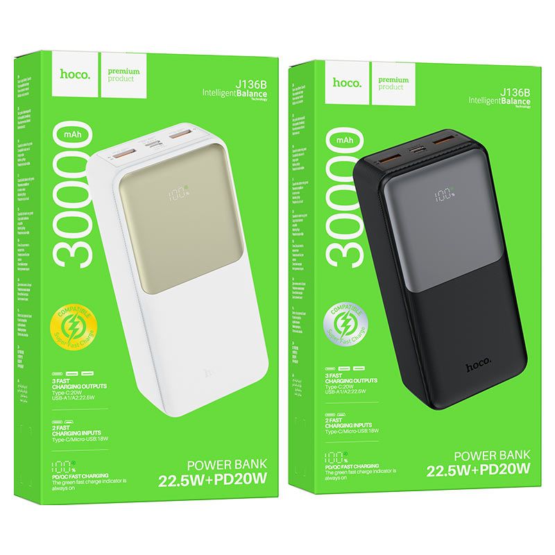 Hoco J136B Sirui 30000mAh PowerBank Black