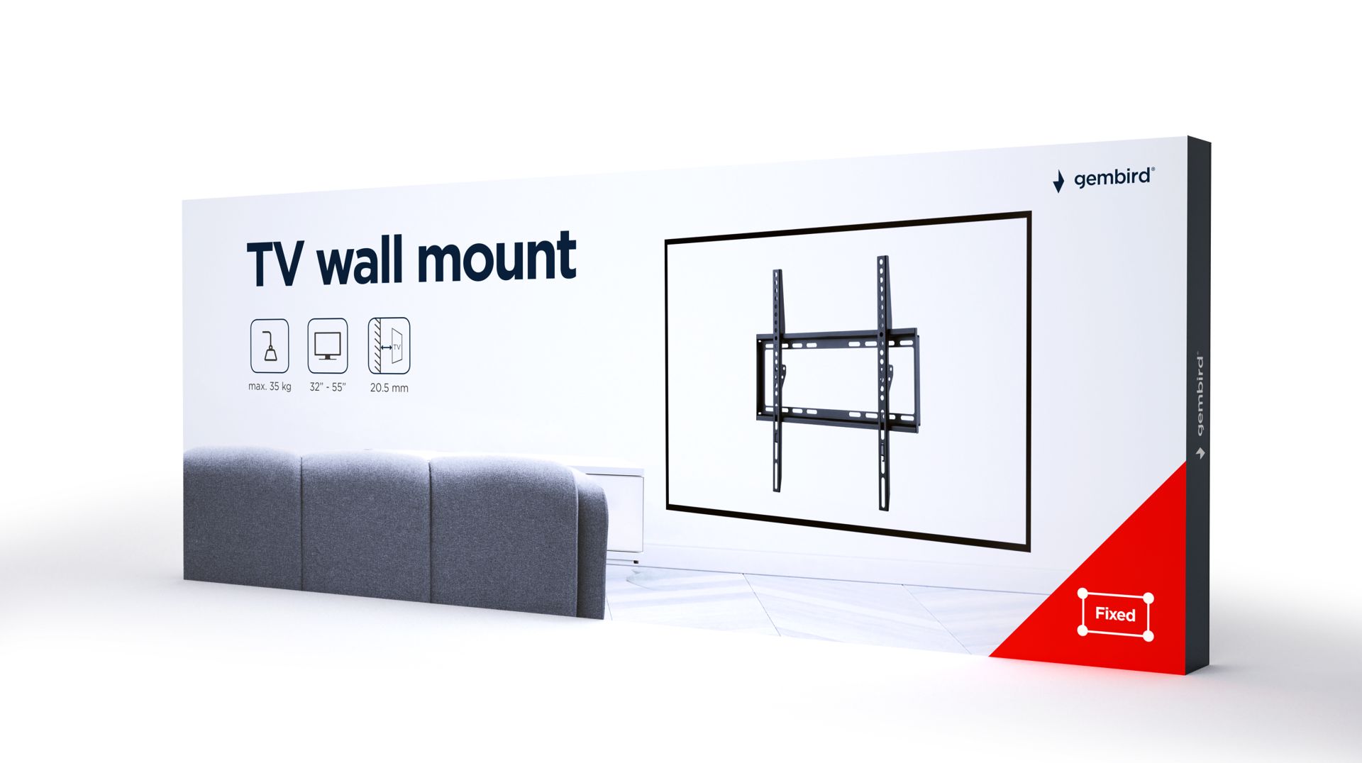 Gembird WM-55F-04 Fixed TV Wall Mount 32”-55