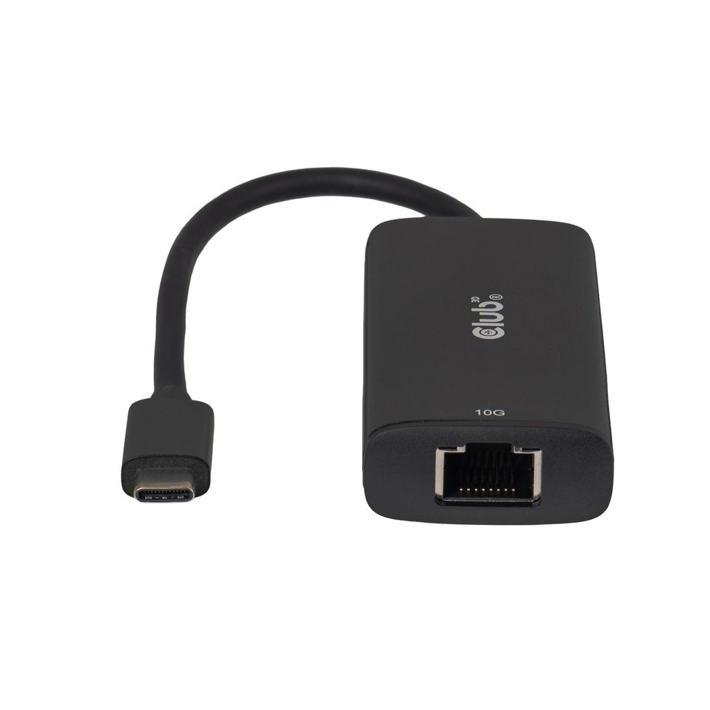 Club3D USB‑C to RJ45 10G Ethernet Black