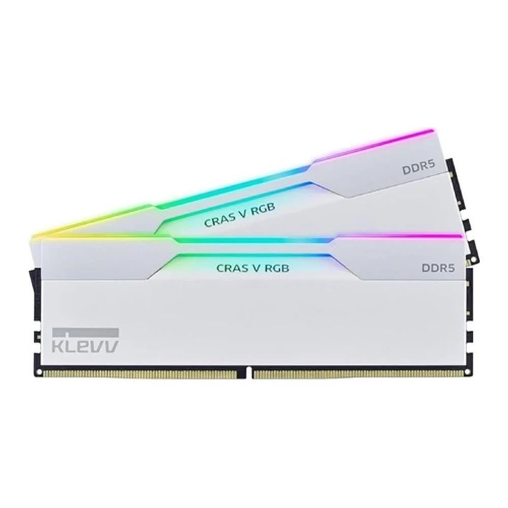 Klevv 32GB DDR5 6000MHz Kit(2x16GB) Cras V RGB for AMD Brilliant White