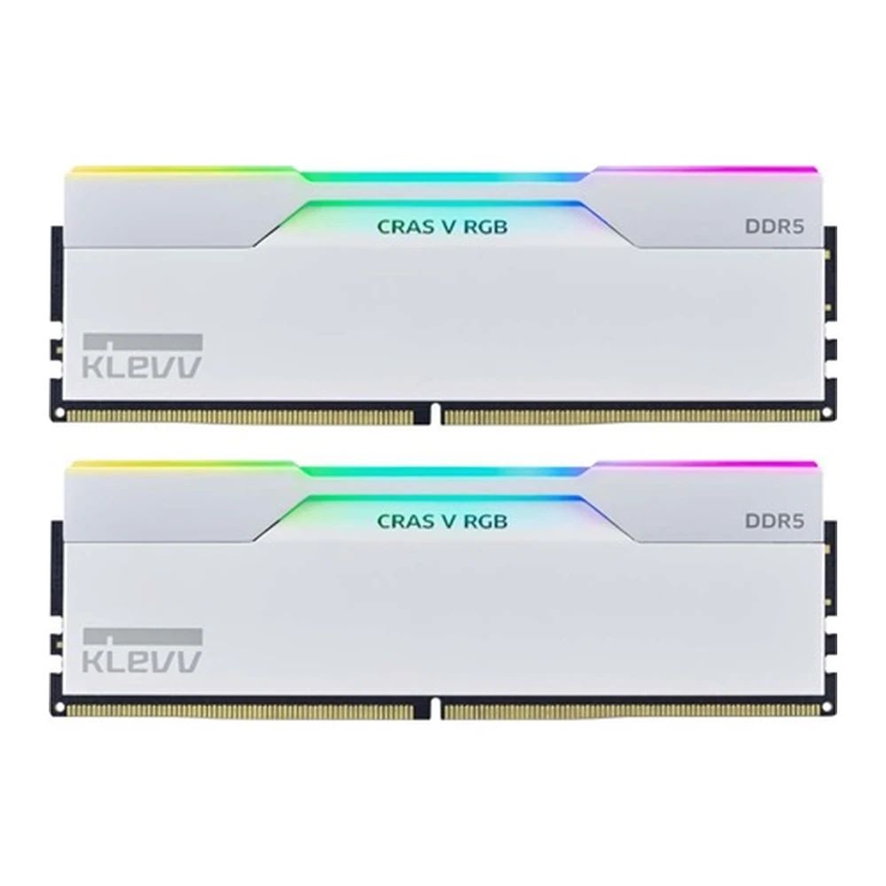 Klevv 32GB DDR5 6000MHz Kit(2x16GB) Cras V RGB for AMD Brilliant White