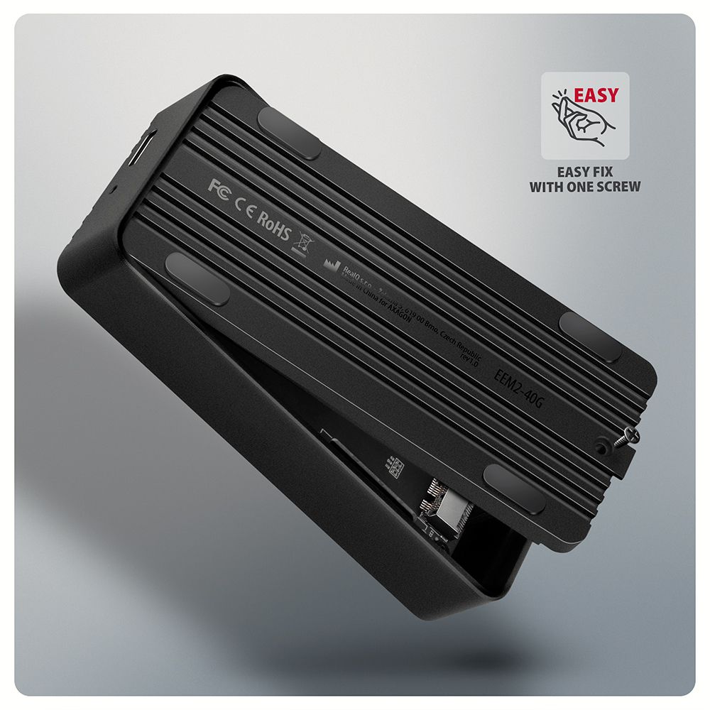 AXAGON EEM2-40G USB-C 40Gbps external enclosure for M.2 NVMe SSD