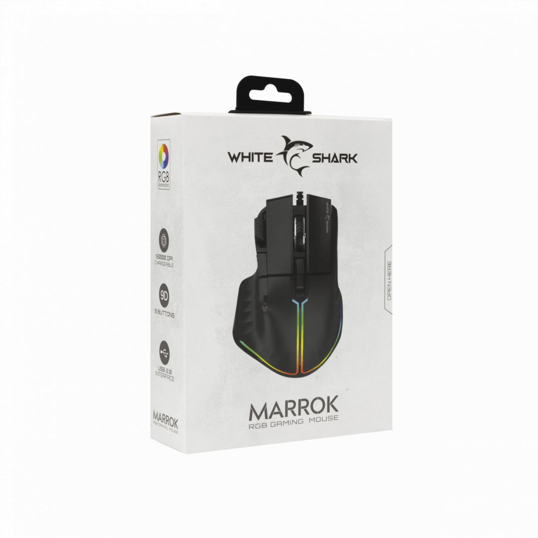 White Shark Marrok RGB Gaming Mouse Black