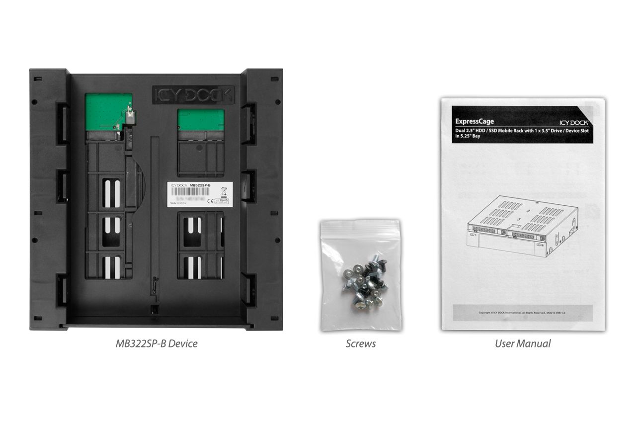 IcyDock ExpressCage MB322SP-B 2x2.5