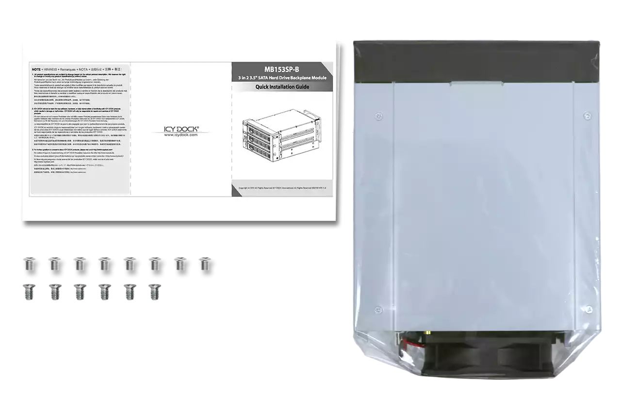 IcyDock FatCage MB153SP-B 3 Bay EZ-Tray 3.5