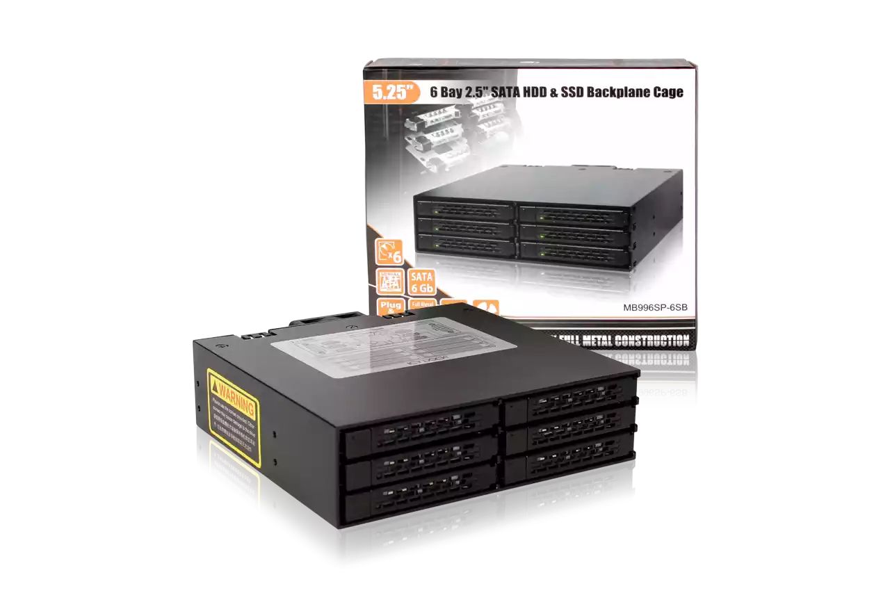 IcyDock ToughArmor MB996SP-6SB Rugged Full Metal 6 Bay 2.5