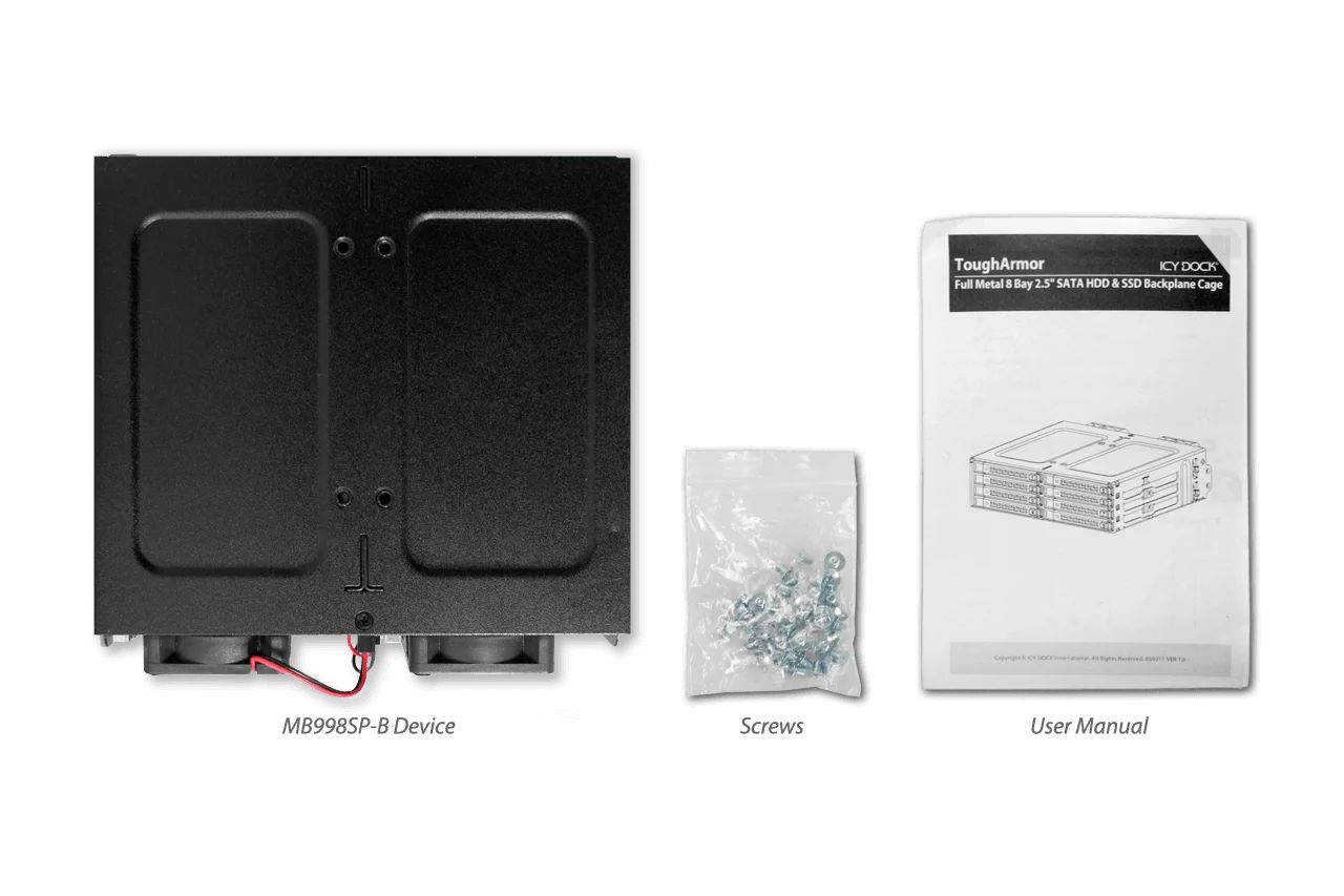 IcyDock ToughArmor MB998SP-B Rugged Full Metal 8 Bay 2.5