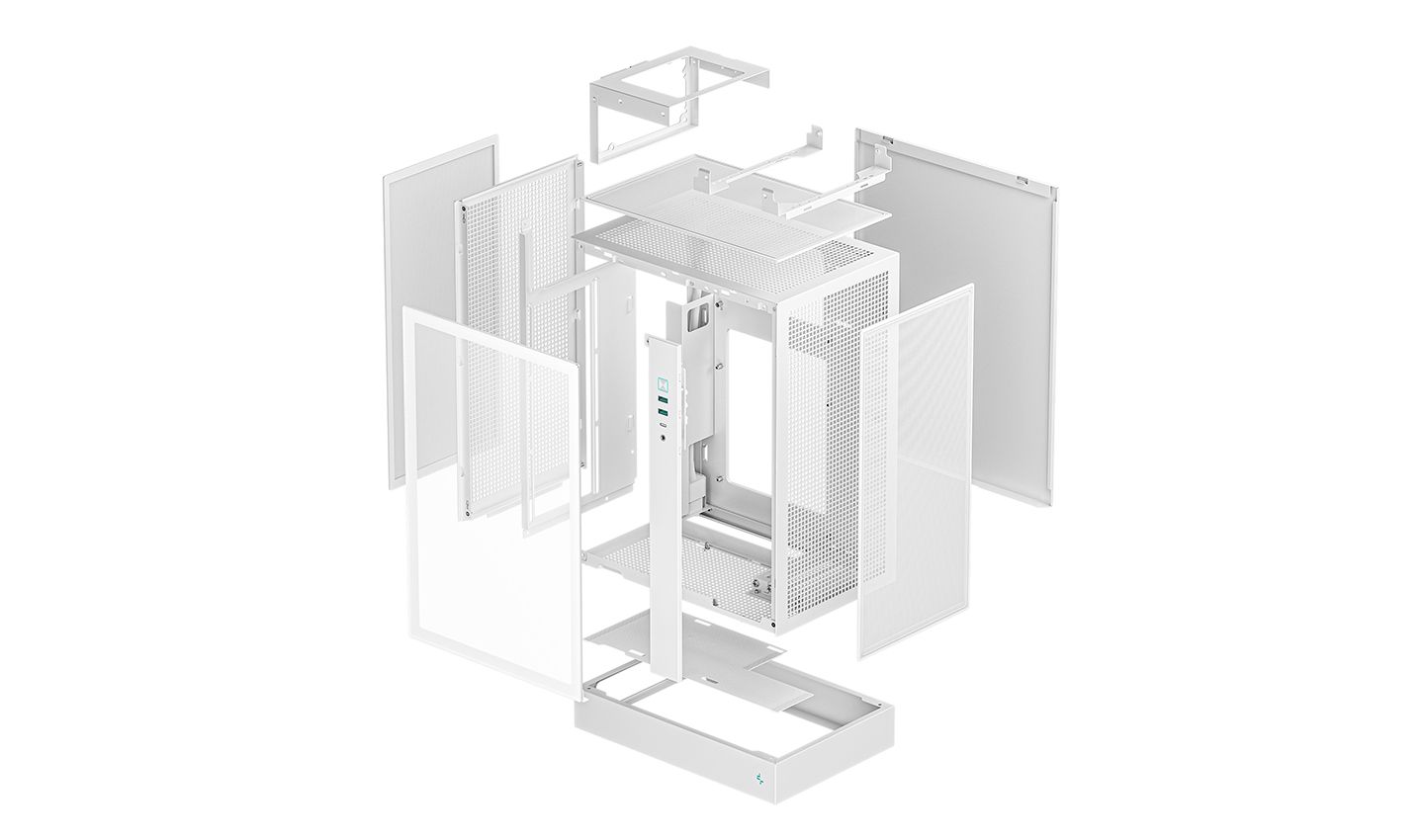 DeepCool CH170 Plus Tempered Glass White
