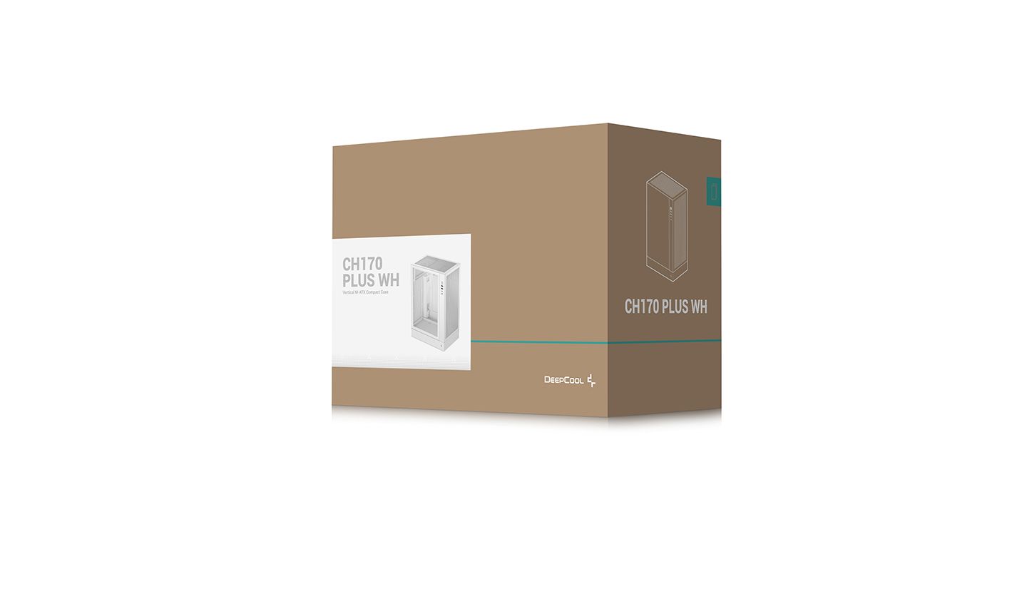 DeepCool CH170 Plus Tempered Glass White