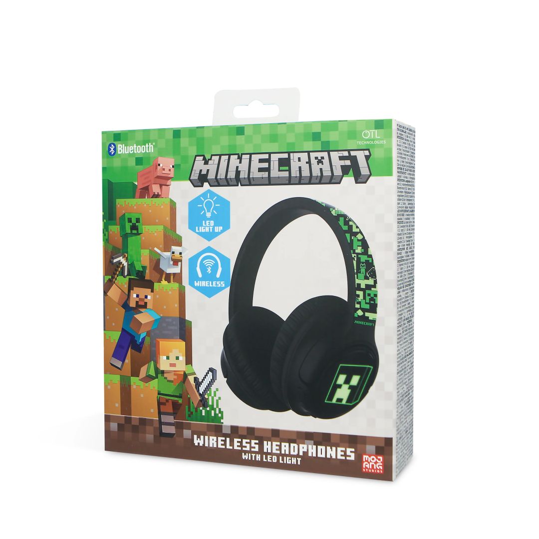 OTL Technologies Minecraft LED Light Up Bluetooth Headset Black/Green