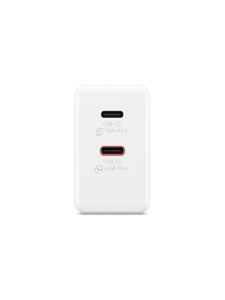 Lenovo Dual USB-C 65W GaN Charger White