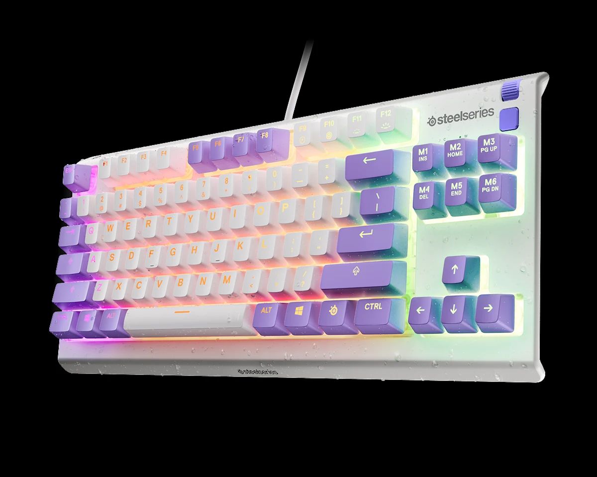 Steelseries Apex 3 TKL Gaming Keyboard Amethyst UK