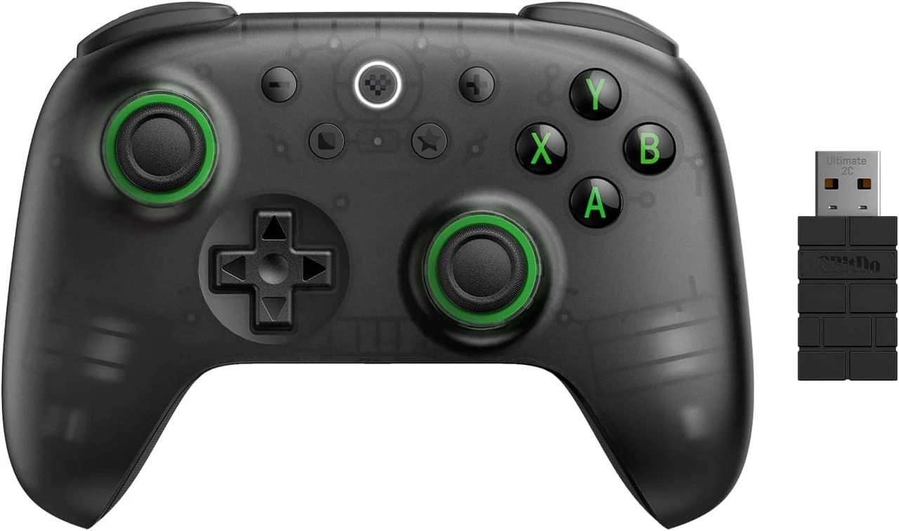8BitDo Ultimate 2C Wireless Bluetooth Gamepad Transparent Black