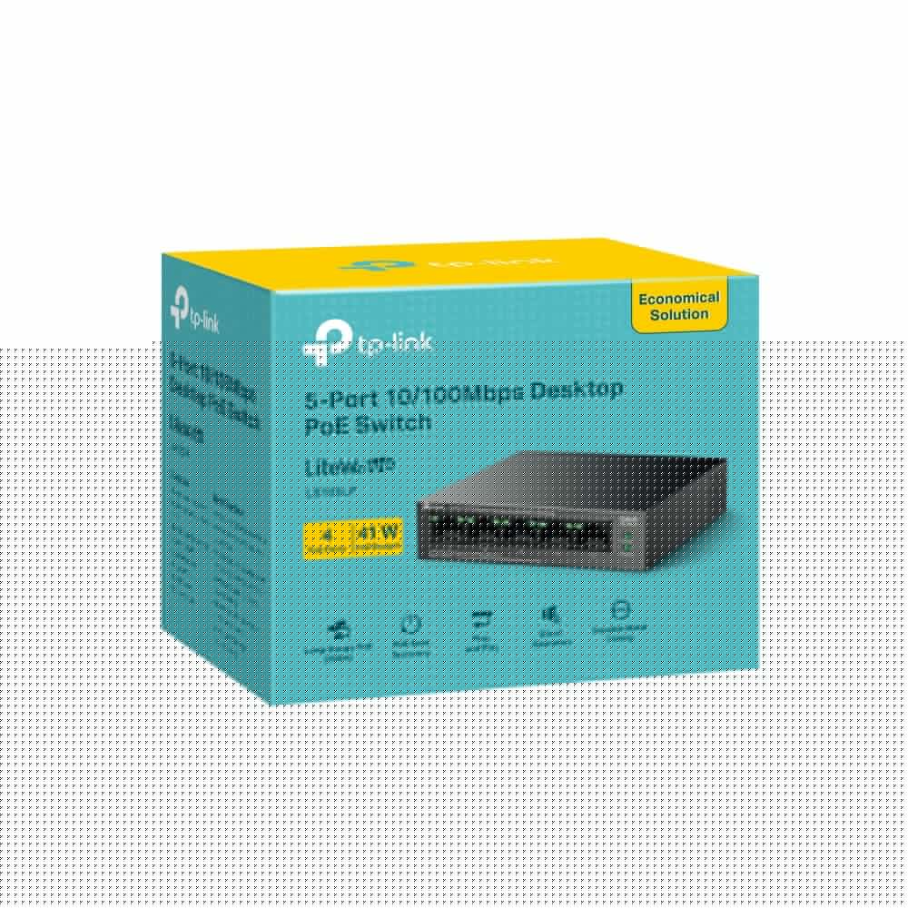TP-Link LS105LP 5-Port 10/100Mbps Desktop Switch with 4-Port PoE