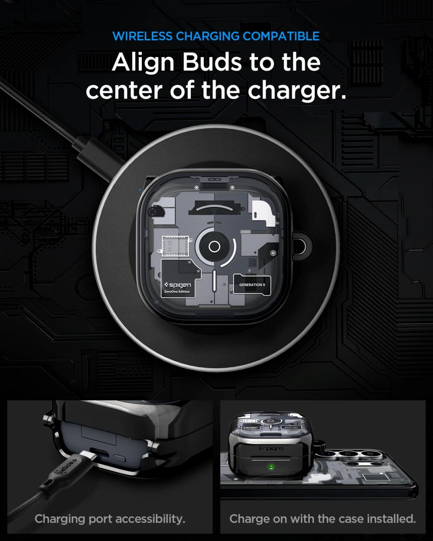 Spigen Ultra Hybrid case for Samsung Galaxy Buds 4 Pro/4 zero One Black