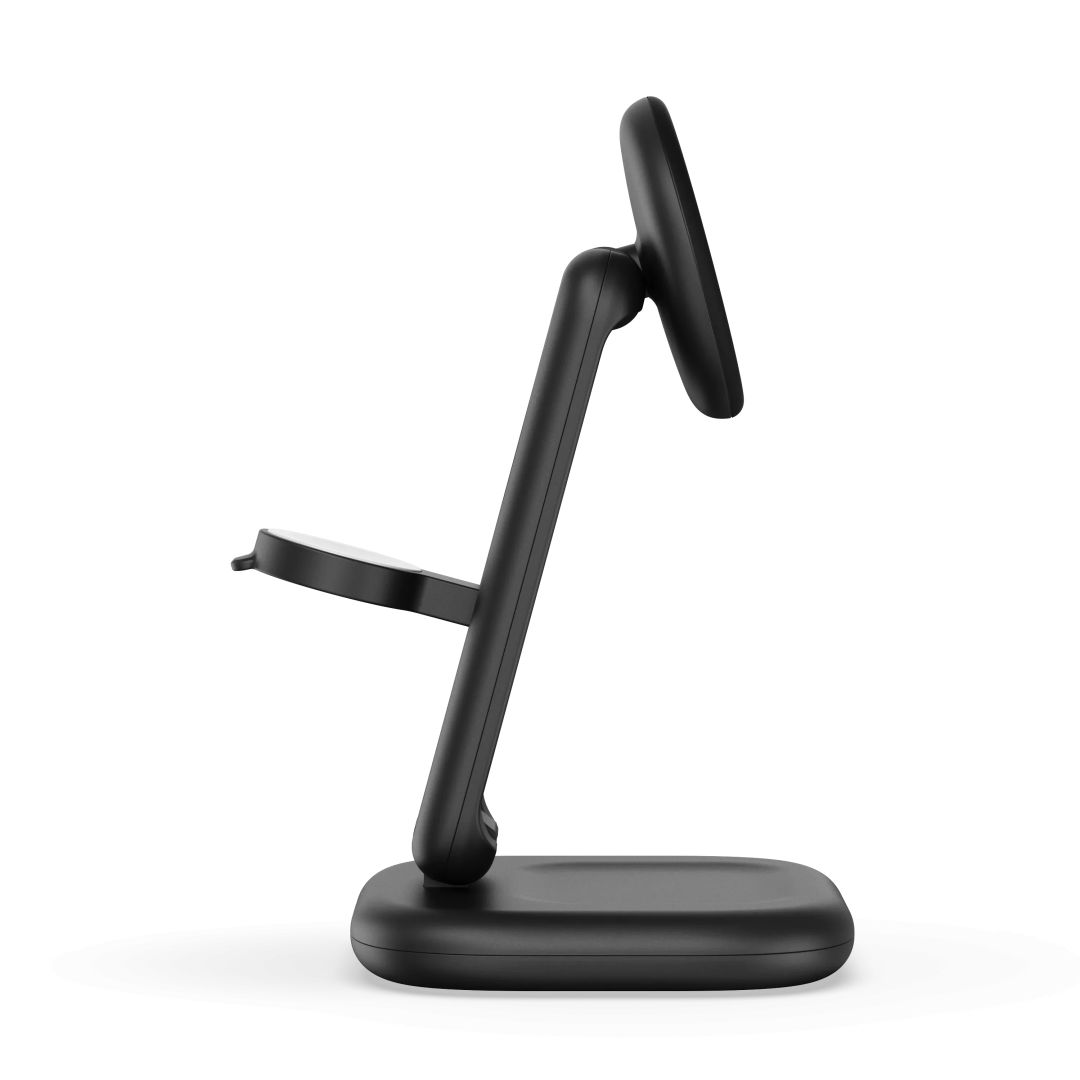Satechi 3-in-1 Foldable Wireless Charging Stand with Qi2 25W Space Black