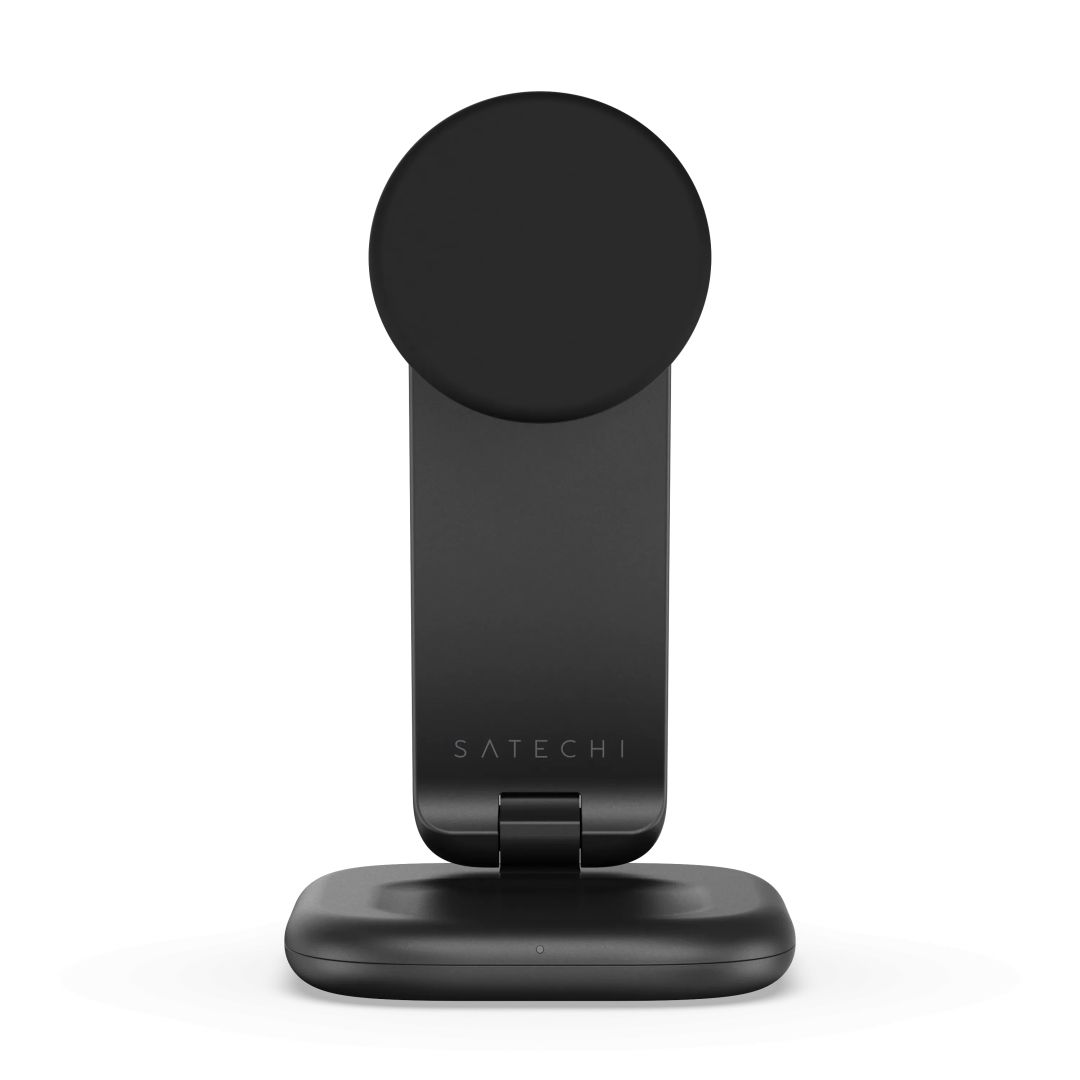 Satechi 3-in-1 Foldable Wireless Charging Stand with Qi2 25W Space Black