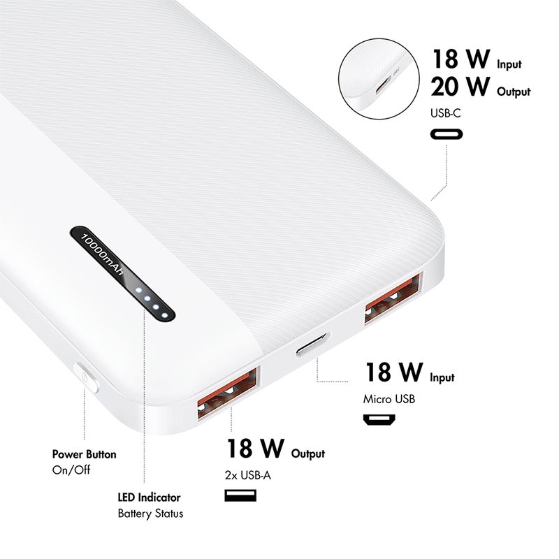 Logilink LiPo 10000mAh PowerBank White