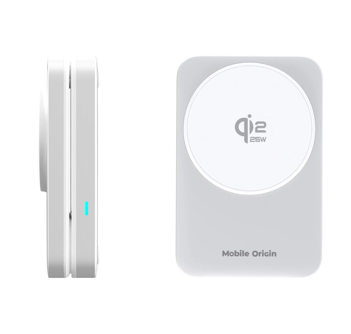 Mobile Origin 3in1 Qi2 MagSafe Compatible Foldable Charging Stand 25W PW35 Silver