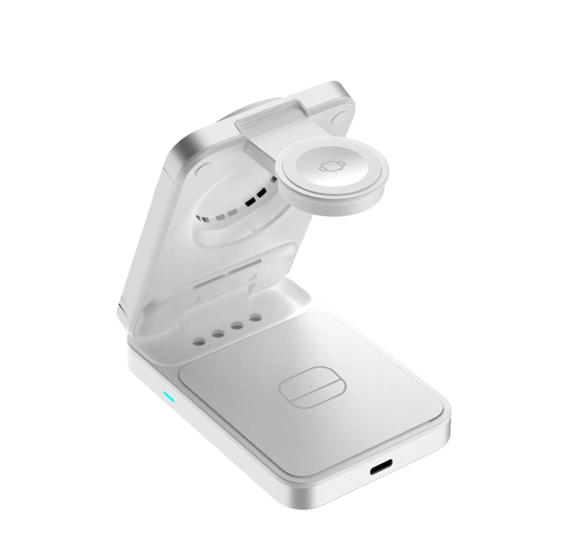 Mobile Origin 3in1 Qi2 MagSafe Compatible Foldable Charging Stand 25W PW35 Silver