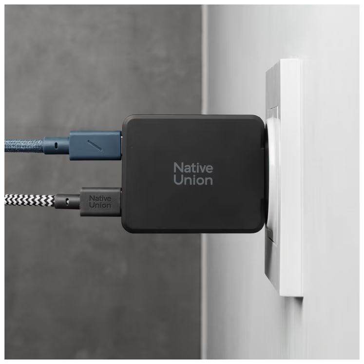 Native Union Pocket GaN Charger 2xUSB-C PD 65W Black